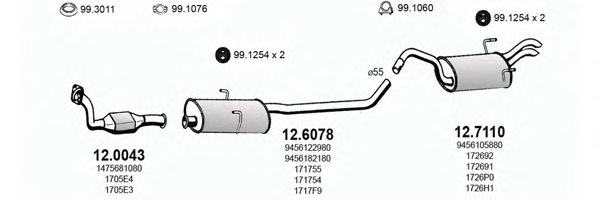 ASSO ART0555 Exhaust System